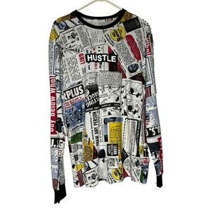 Original Gravity Men's T-shirt w/Hustle and Misc. Ads Size M